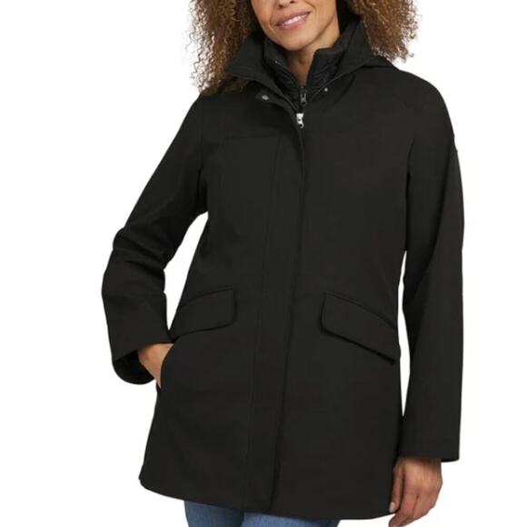 LANDS END LADIES 3-IN-1 SYSTEMS JACKET BLACK - MEDIUM - Picture 1 of 4